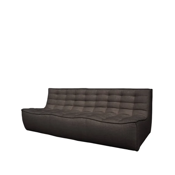 Ethnicraft N701 sofa 3 seater sofa Fabric dark grey