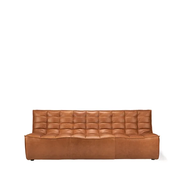Ethnicraft N701 sofa 3 seater sofa Leather old saddle