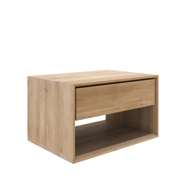 Ethnicraft Nordic II bedside table Oak wax oil 1 box 57 cm