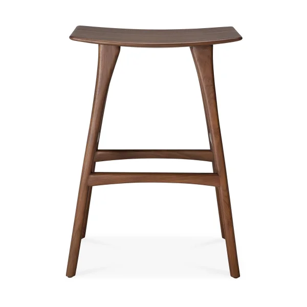 Ethnicraft Osso bar stool 80x57 cm Lacquered teak brown