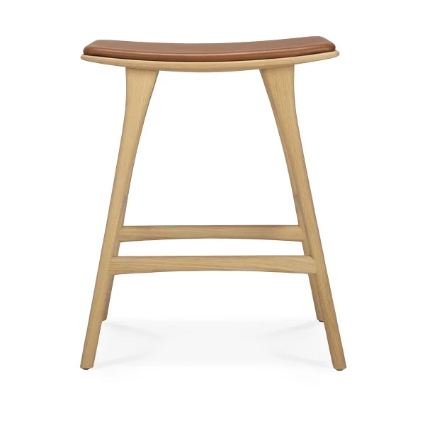 Ethnicraft Osso Counter high stool 67 cm Lacquered oak
