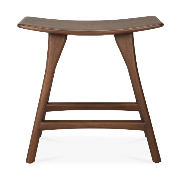 Ethnicraft Osso stool 48x50 cm Lacquered teak brown
