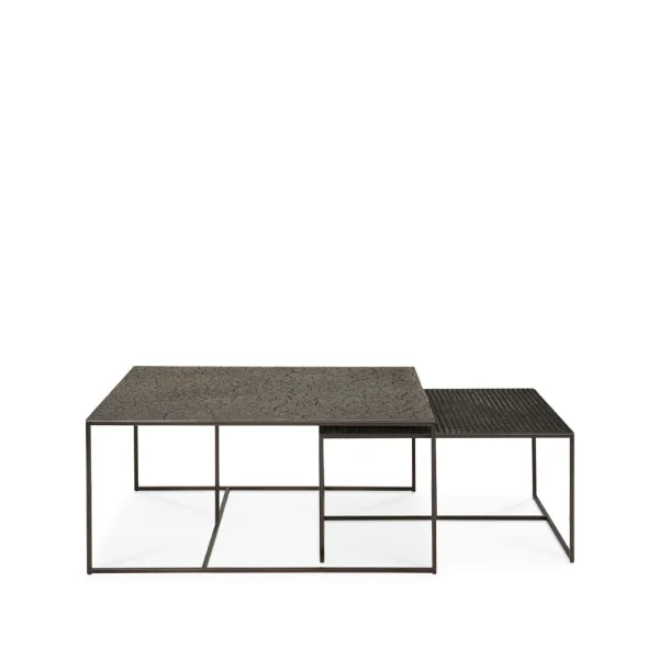Ethnicraft Pentagon nesting table set, 2 pieces Whisky