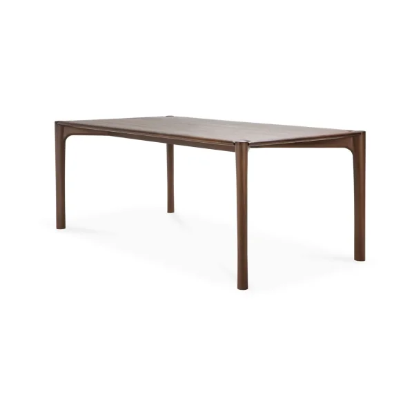 Ethnicraft PI Dining table Lacquered teak brown, 220x95 cm