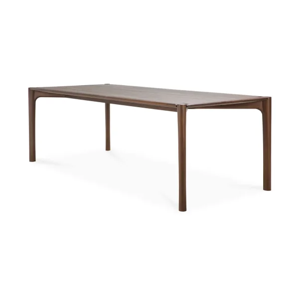 Ethnicraft PI Dining table Lacquered teak brown, 240x100 cm