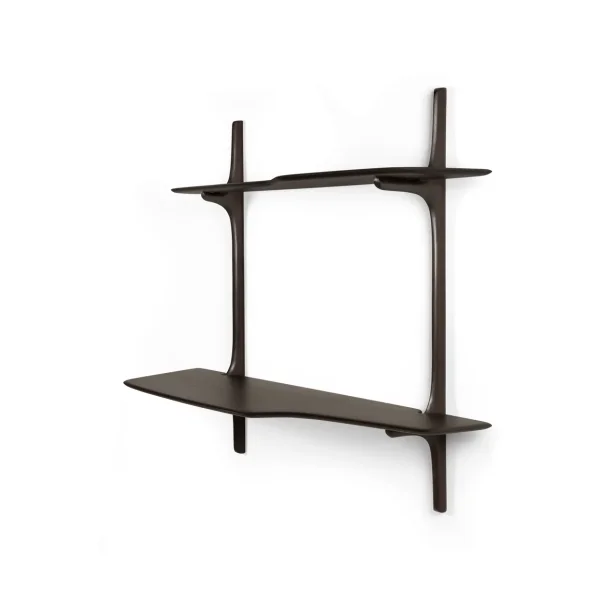 Ethnicraft PI wall-mounted desk Dark brown mahogany, 140x48 cm