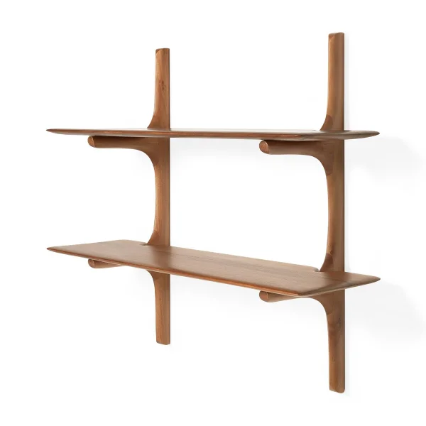 Ethnicraft PI wall shelf 91 cm Varnished mahogany