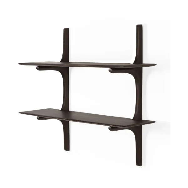 Ethnicraft PI wall shelf Lacquered mahogany - 2 shelves