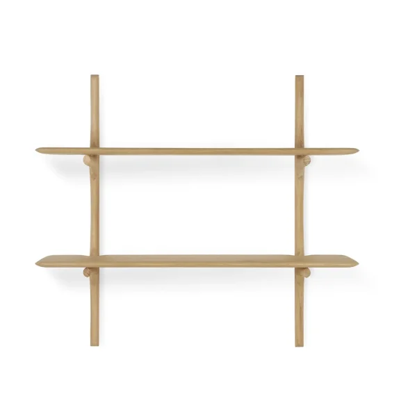Ethnicraft PI wall shelf Oak, 2 shelves
