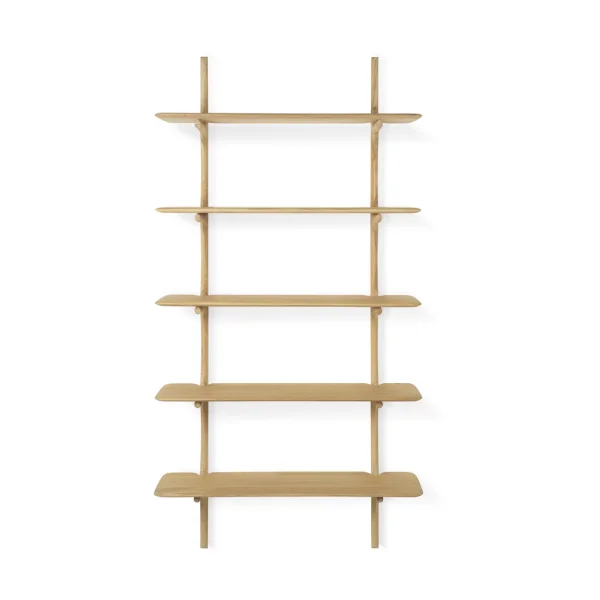 Ethnicraft PI wall shelf Oak, 5 shelves