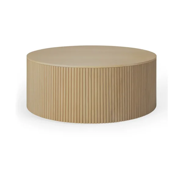 Ethnicraft Roller Max round coffee table Oak, Ø80 cm