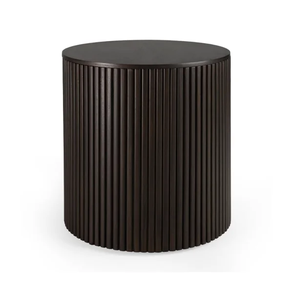 Ethnicraft Roller Max side table Mahogany dark brown round