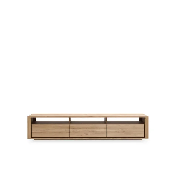 Ethnicraft Shadow media cabinet Oiled oak 3 drawers