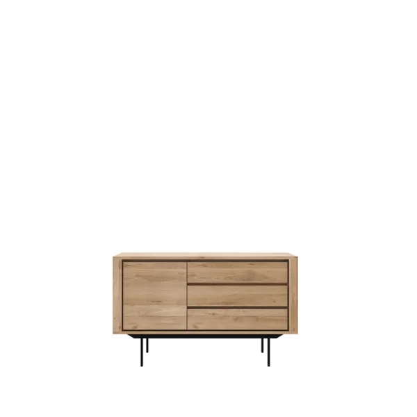 Ethnicraft Shadow sideboard Oak-Wax oil 1 door 3 drawers