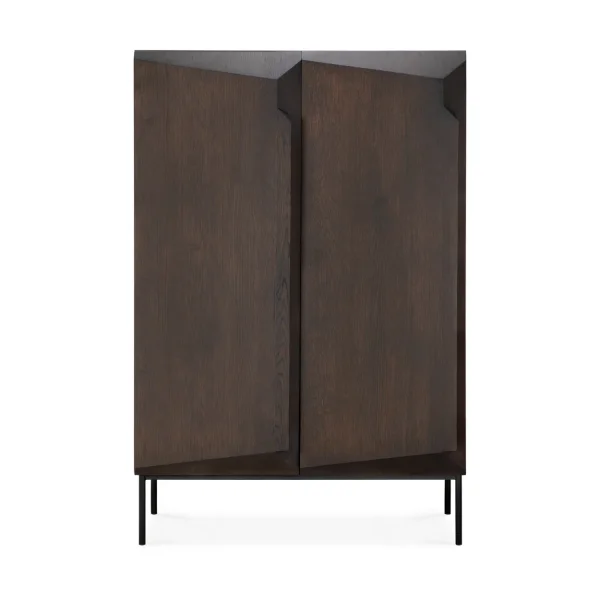 Ethnicraft Stairs cabinet Brown lacquered oak-2 doors, 100x150 cm