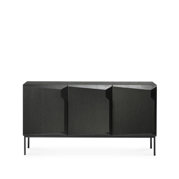 Ethnicraft Stairs sideboard 3 doors Black stained oak 150x80x46 cm