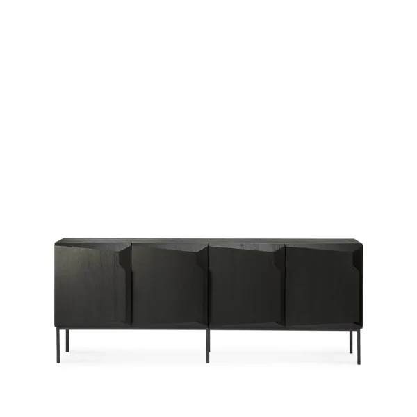 Ethnicraft Stairs sideboard 4 doors Black-stained oak 200x80x46 cm