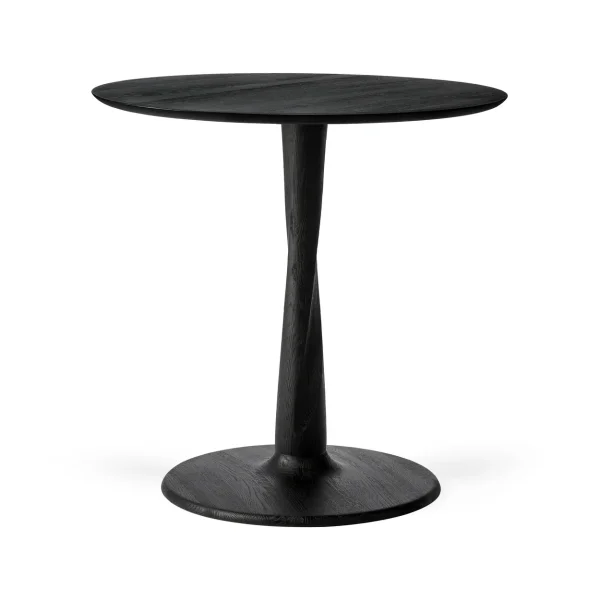 Ethnicraft Torsion dining table Black-lacquered oak, Ø70x69 cm