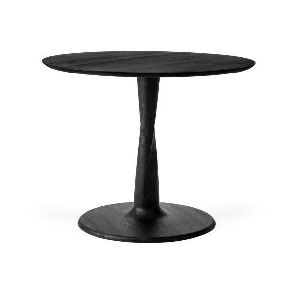 Ethnicraft Torsion dining table Black-stained oak, Ø90x69 cm
