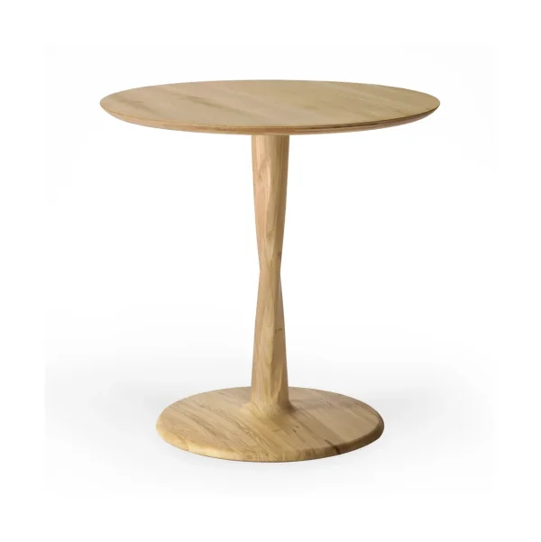 Ethnicraft Torsion dining table Lacquered oak, Ø70x69 cm