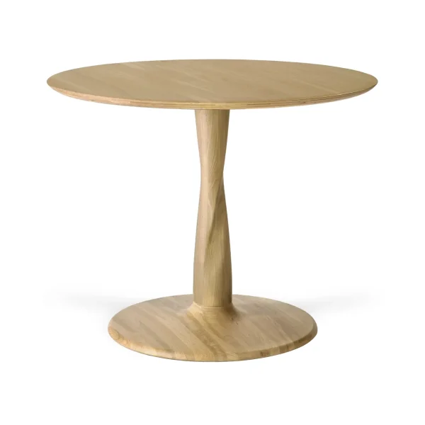 Ethnicraft Torsion dining table Lacquered oak, Ø90x69 cm