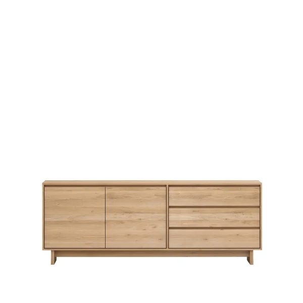 Ethnicraft Wave sideboard Oiled oak 2 doors 3 drawers