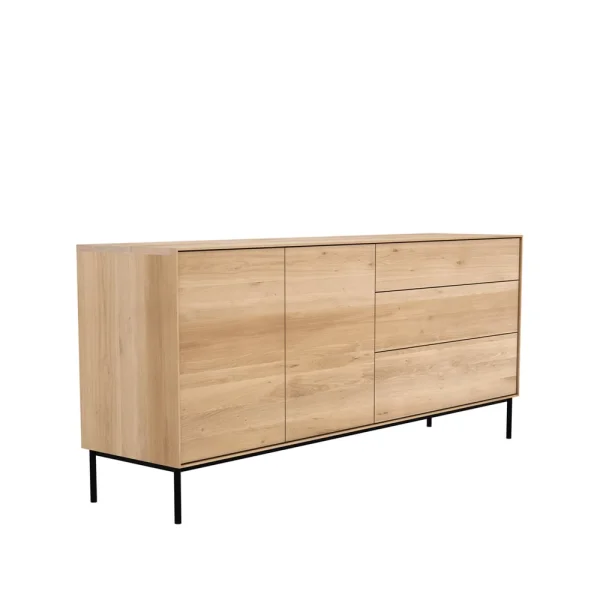 Ethnicraft Whitebird sideboard Oak-Metal 2 doors 3 drawers