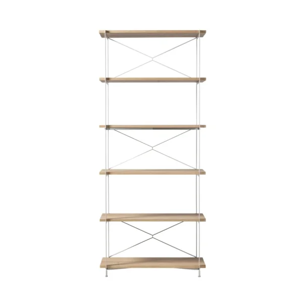 FDB Møbler A91 Nordhavn shelving system Oak nature lacquered Silk Grey HS