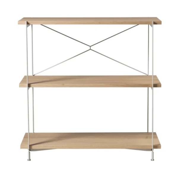 FDB Møbler A91 Nordhavn shelving system Oak nature lacquered Silk Grey LS