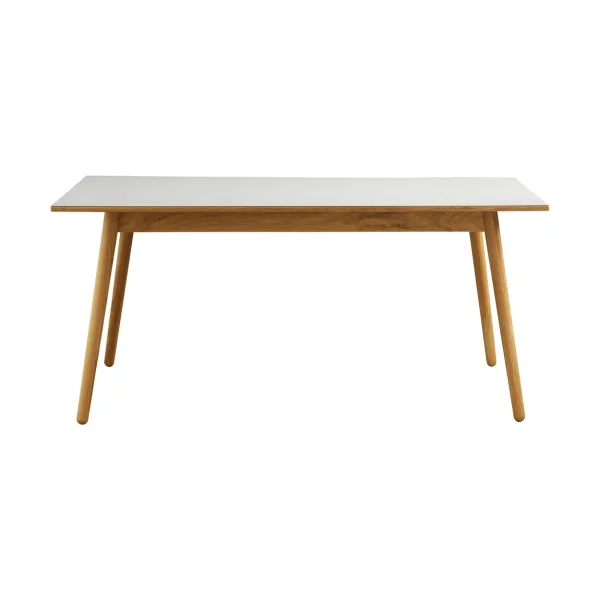 FDB Møbler C35B dining table 82x160 cm Light grey linoleum–oak natural water-based lacquer