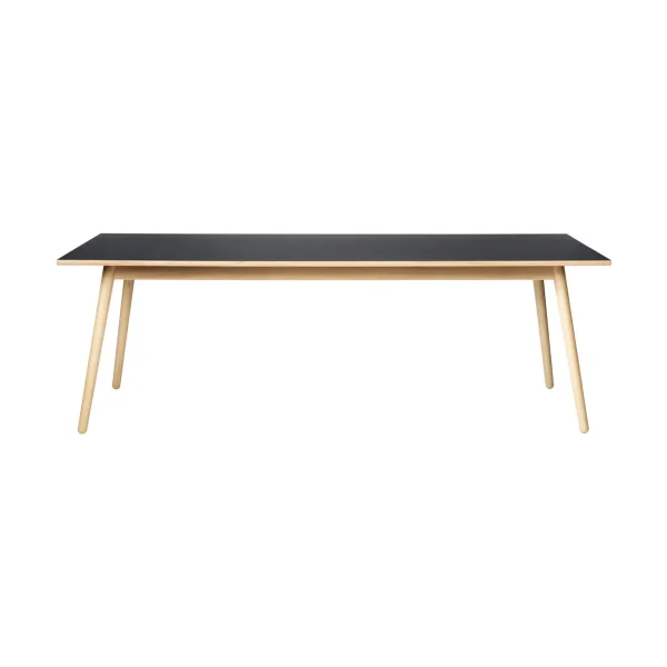 FDB Møbler C35C dining table 95x220 cm Black linoleum–oak natural water-based lacquer