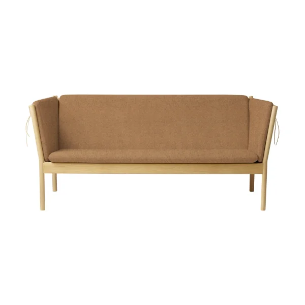 FDB Møbler J149 sofa Fabric brown-lacquered oak, 3-seater