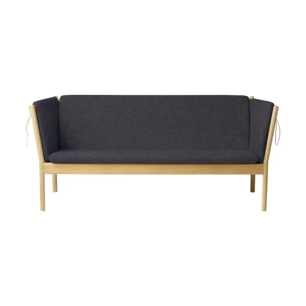 FDB Møbler J149 sofa Fabric dark grey–lacquered oak, 3-seater