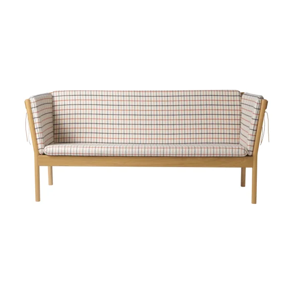 FDB Møbler J149 sofa Fabric red-lacquered oak, 3-seater