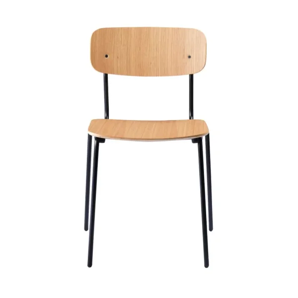FDB Møbler J182 Holmen chair Oak veneer-black legs