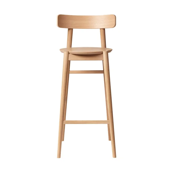 FDB Møbler J184 Øst bar stool 75 cm Oak nature lacquered