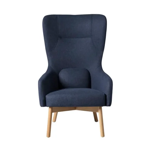 FDB Møbler L35 Gesja Wing Chair armchair Dark blue-lacquered oak