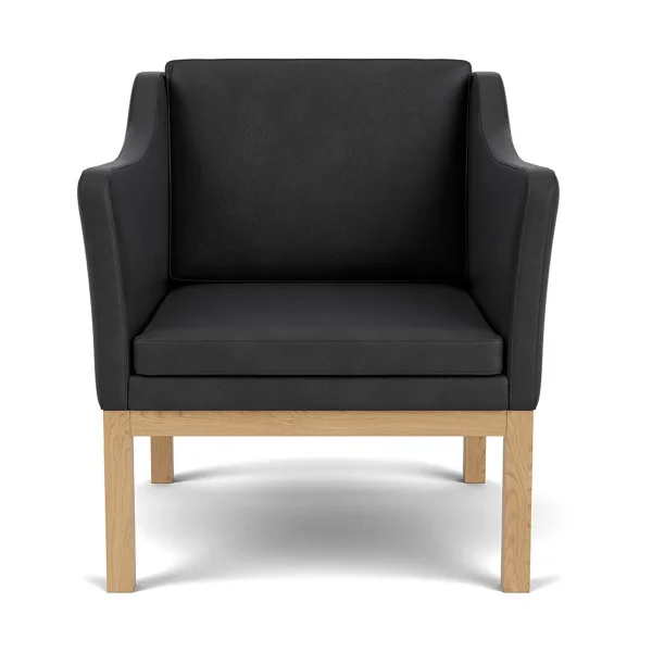 FDB Møbler L46 MK155 armchair Lacquered oak-leather black