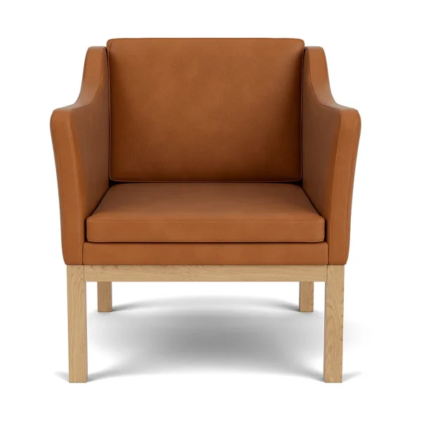 FDB Møbler L46 MK155 armchair Lacquered oak-leather cognac