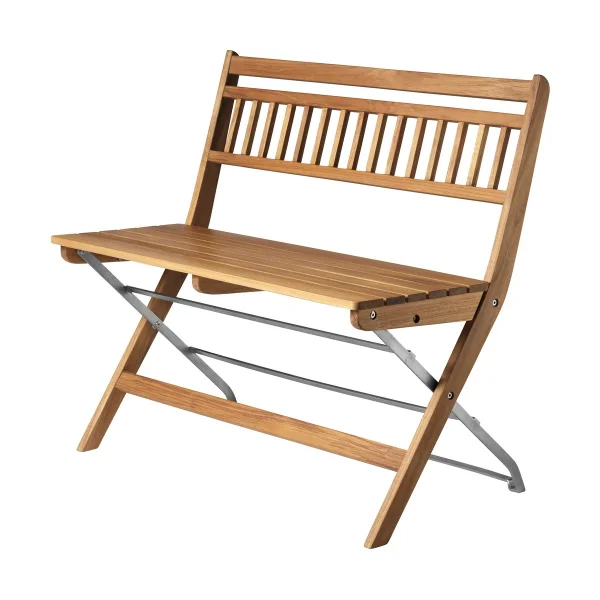 FDB Møbler M24 Lilleø balcony bench Teak-stainless steel