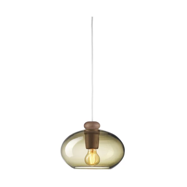 FDB Møbler U2 Hiti pendant lamp Smokey grey-walnut nature lacquered