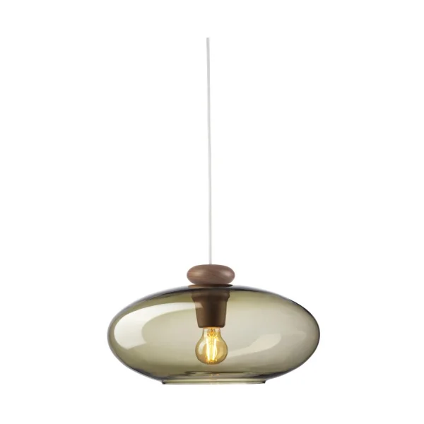FDB Møbler U3 Hiti pendant Smokey grey-walnut nature lacquered