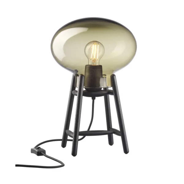 FDB Møbler U4 Hiti table lamp Smoked glass-oak black painted