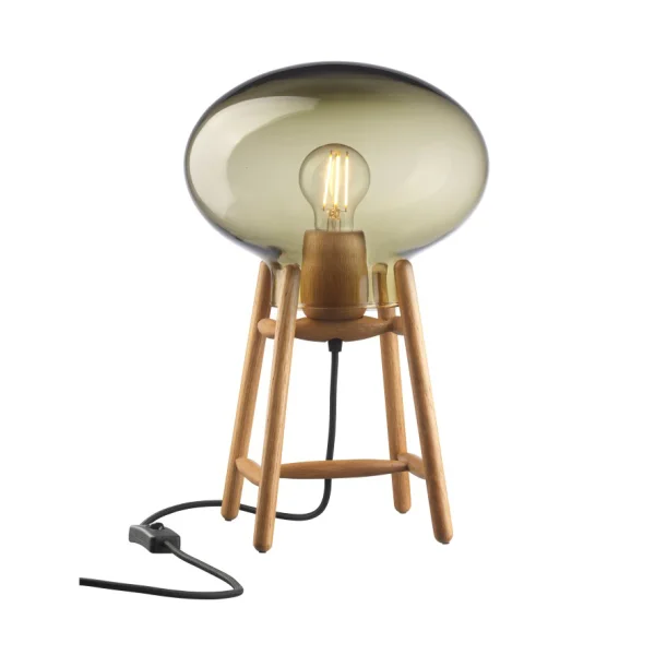 FDB Møbler U4 Hiti table lamp Smoked glass-oak nature lacquered