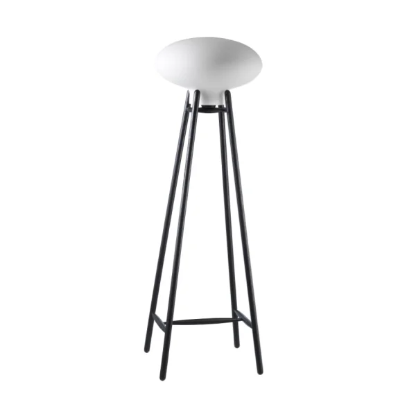 FDB Møbler U5 Hiti floor lamp Opal glass-oak black painted