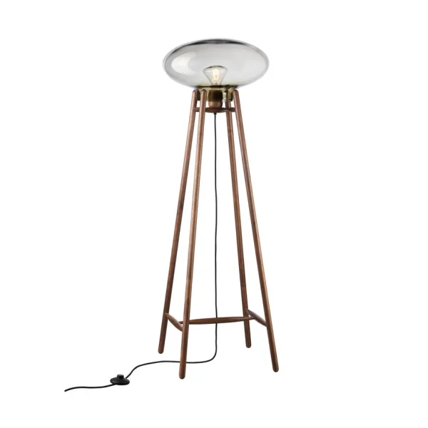 FDB Møbler U5 Hiti floor lamp Smokey grey-walnut nature lacquered