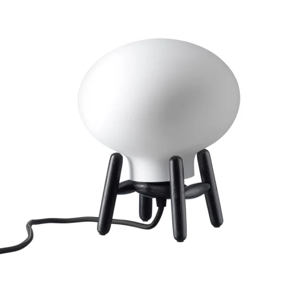 FDB Møbler U6 Hiti Mini table lamp Opal glass-oak black painted