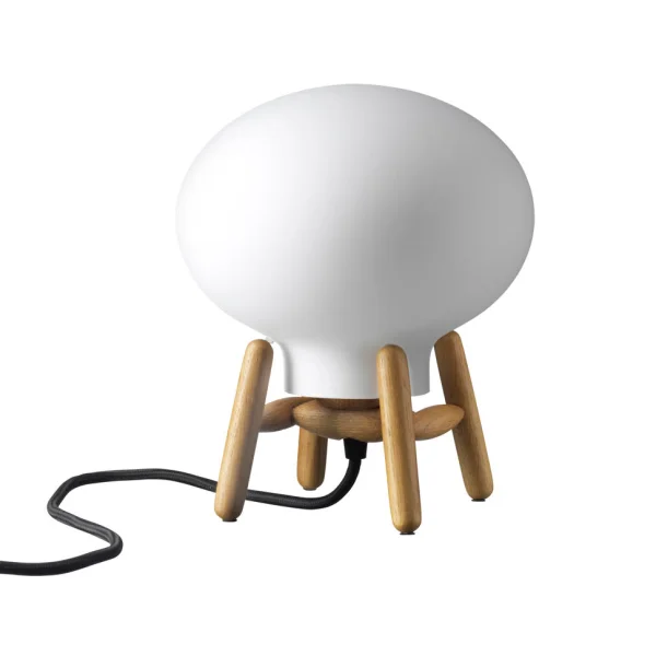 FDB Møbler U6 Hiti Mini table lamp Opal glass-oak nature lacquered