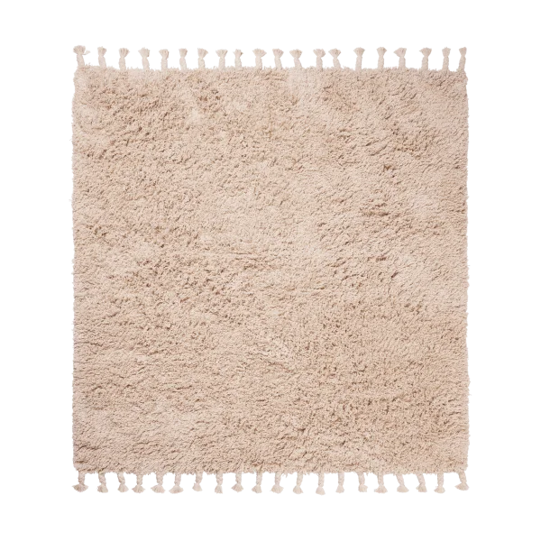 Ferm Living Amass long pile rug 140x140 cm Off-white
