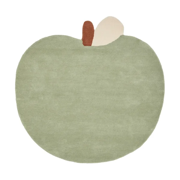 Ferm Living Apple tufted rug Tea Green, 110x110 cm